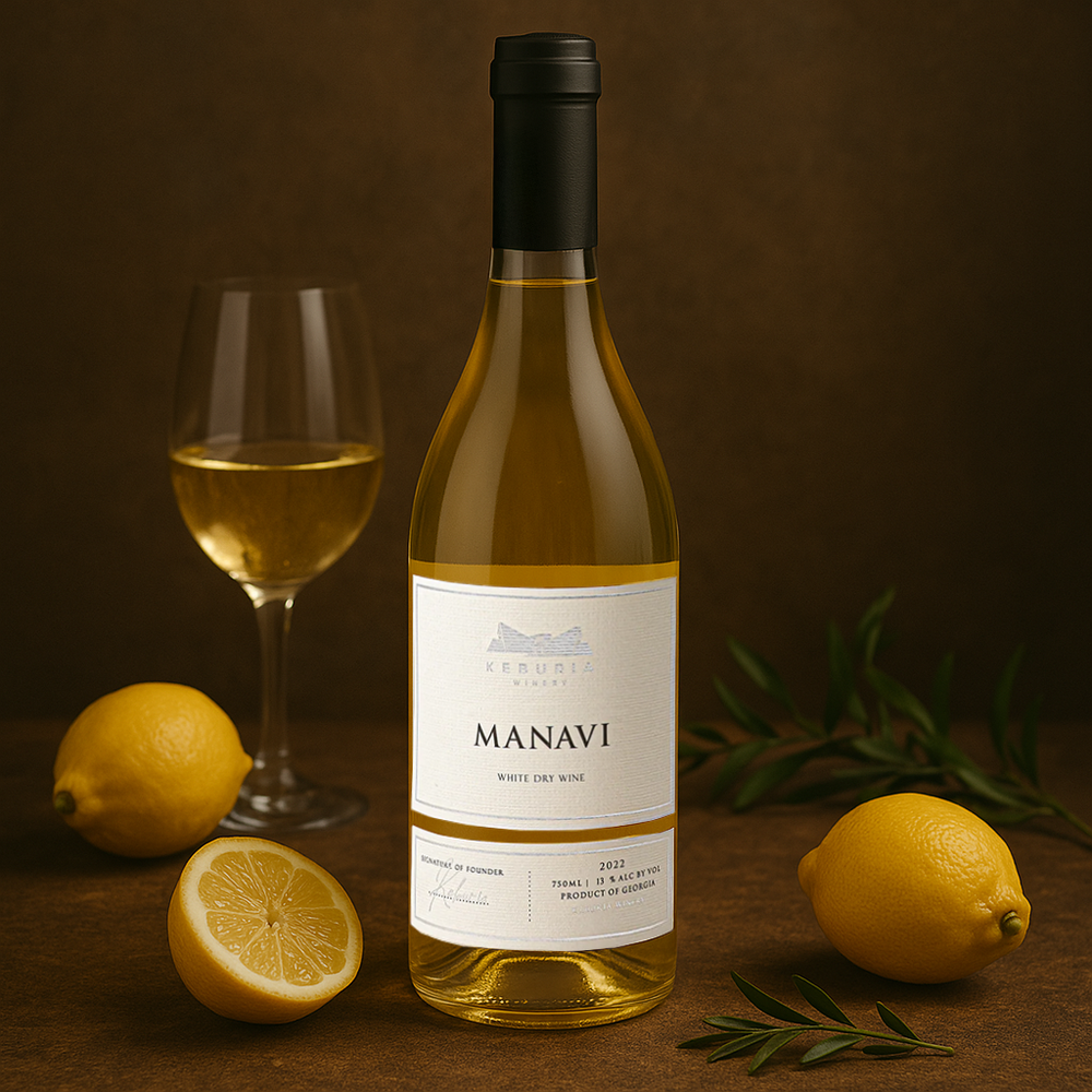 Manavis Mtsvane White Dry 2022 - große Flasche