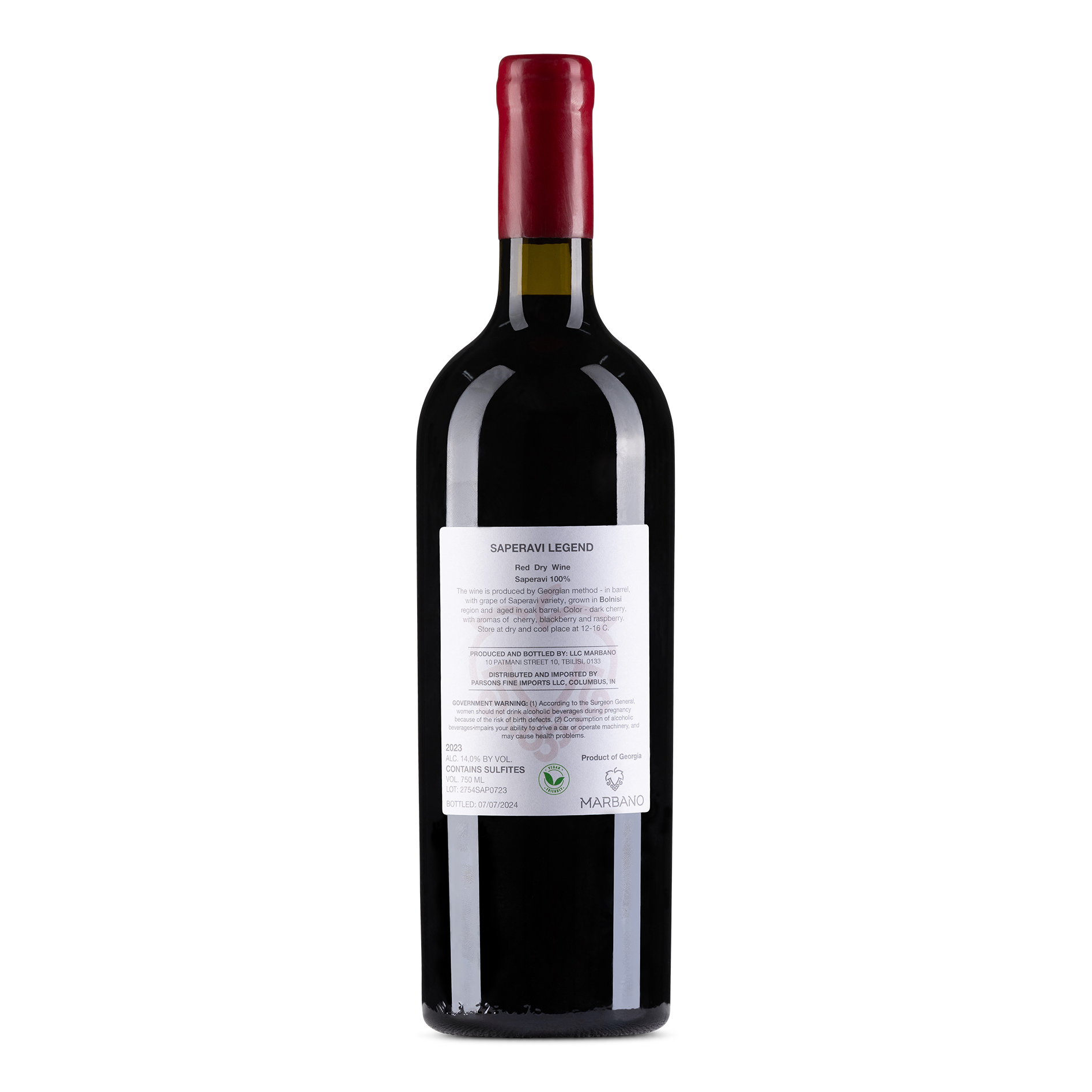 Marbano Saperavi Qvevri Red Dry 2023 - LIMITED EDITION